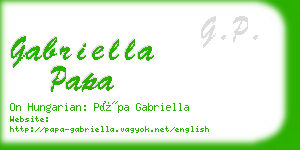 gabriella papa business card